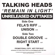 Talking Heads - Remain In Light Unreleased Outtakes