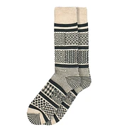 RoToTo - Multi Jacquard Crew Socks