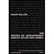 Knarf Rellöm - Wir Müssen Die Vergangenheit Endlich Hitler Uns Lassen