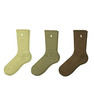Polo Ralph Lauren - Cotton-Blend Crew Sock 3-Pack