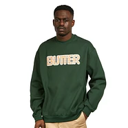 Butter Goods - Plaid Applique Logo Crewneck Sweatshirt