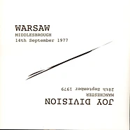 Warsaw / Joy Division - Middlesborough 14/09/77 Manchester 2 8/09/79