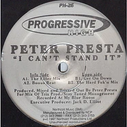 Peter Presta - I Can't Stand It