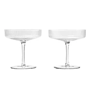 ferm LIVING - Ripple Champagne Saucers Set of 2