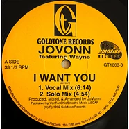 Jovonn Featuring Wayne Brown - I Want You