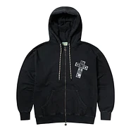 Aries - Faded God Town Zip Through Hoodie