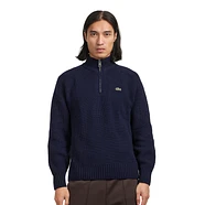 Lacoste - Carded Wool High Neck Zipped Sweater