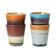 HKLIVING - 70s Ceramics: Ristretto Mugs (Set of 4)