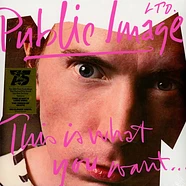 Public Image Ltd. - This Is What You Want... This Is What You Get Cloudy Translucent Vinyl Edition