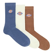 Dickies - Valley Grove Embroidered Socks (3 Pack)