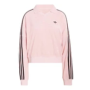 adidas - Terry Towel V Neck Long Sleeves Polo Shirt