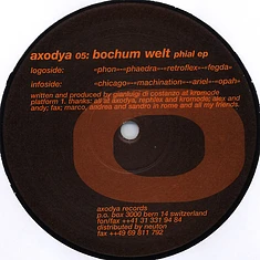 Bochum Welt - Phial EP