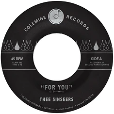 Thee Sinseers - For You / Si Lloraras Black Vinyl Edition