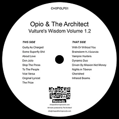 Opio & The Architect - Wisdom Volume 1.2 Black Vinyl Edition