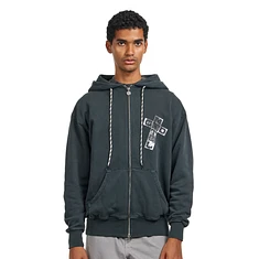 Aries - Faded God Town Zip Through Hoodie