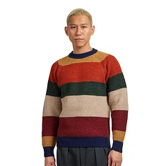 Beams Plus - Crew Multi Stripe 5G
