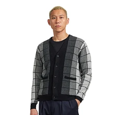 Beams Plus - Cardigan Intarsia Garter Stitch