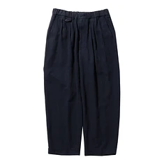 Beams Plus - 2 Pleats Relax Trousers Linen Cotton