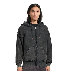 Aries - Aged Reverso Temple Zip Through Hoodie