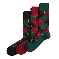 Polo Ralph Lauren - Argyle Crew Sock 3-Pack