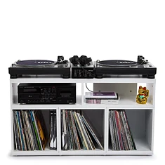 Record Box - Vinyl Record Storage - Schallplatten Hifi-Lowboard (3x110 + HifiRack + Top- & Baseboard)
