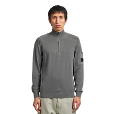 C.P. Company - Cotton Crepe Half Zip Sweater
