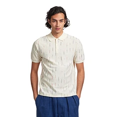 Beams Plus - Knit Polo Kasuri Stripe