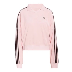 adidas - Terry Towel V Neck Long Sleeves Polo Shirt