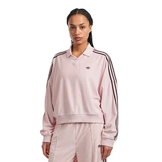 adidas - Terry Towel V Neck Long Sleeves Polo Shirt