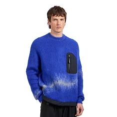 and wander - Jacquard Shaggy Knit Crew Neck