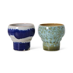HKLIVING - 70s Ceramics: Lungo Mugs (Set of 2)