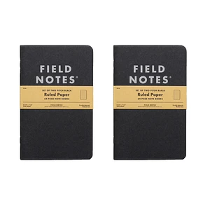 Field Notes - Pitch Black Ruled Note Book 2-Pack