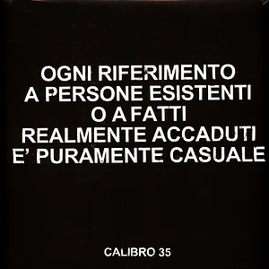 Calibro 35 - Any Resemblance To Real Persons Or Actual Facts Is Purely Coincidental