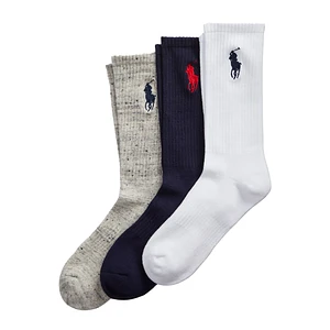 Polo Ralph Lauren - Big Pony Crew Socks (Pack of 3)