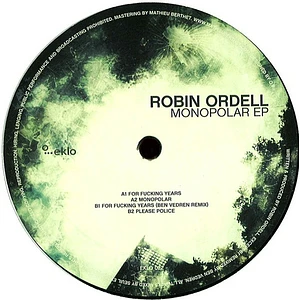 Robin Ordell - Monopolar EP