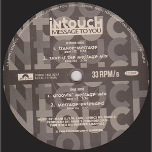 Intouch - Message To You