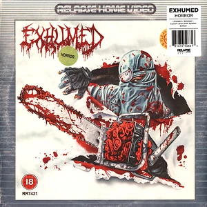 Exhumed - Horror Electric Blue And Blood Red Quad With Red White And Splatter Vinyl Edition