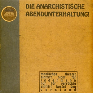 Die Anarchistische Abendunterhaltung - Die Anarchistische Abendunterhaltung Black Vinyl Edition