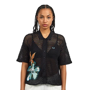 Fred Perry x Amy Winehouse Foundation - Embroidered Open-Knit Shirt