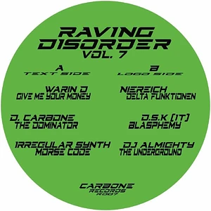 V.A. - Raving Disorder Volume 7 Transparent Green Vinyl Edition