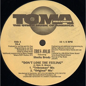 Tres Jolie Featuring Sheila Brody - Don't Lose The Feeling