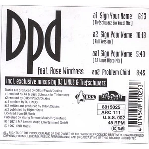DPD Feat. Rose Windross - Sign Your Name