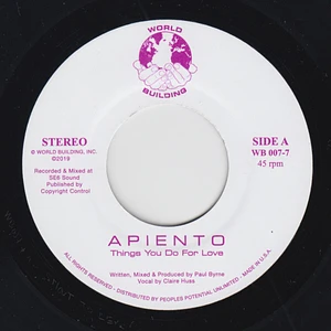 Apiento - Things You Do For Love