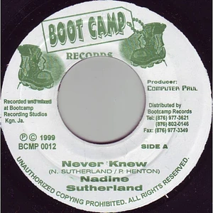 Nadine Sutherland / A.R.P. - Never Knew