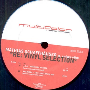 Mathias Schaffhäuser Vs. Various - RE: Vinyl Selection