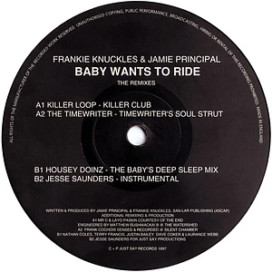 Frankie Knuckles & Jamie Principle - Baby Wants To Ride (The Remixes)