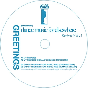 Greetings - Dance Music For Elsewhere Remixes Volume 1