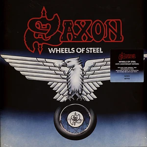 Saxon - Wheels Of Steel 45th Anniversary Edition Record Store Day 2025 Red And Blue Vinyl Edition