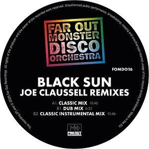 Far Out Monster Disco Orchestra - Black Sun Joaquin Joe Claussell Sacred Rhythm Remixes Record Store Day 2025 Edition