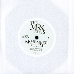 Mr. K - Remember The Time / Any Time, Any Place